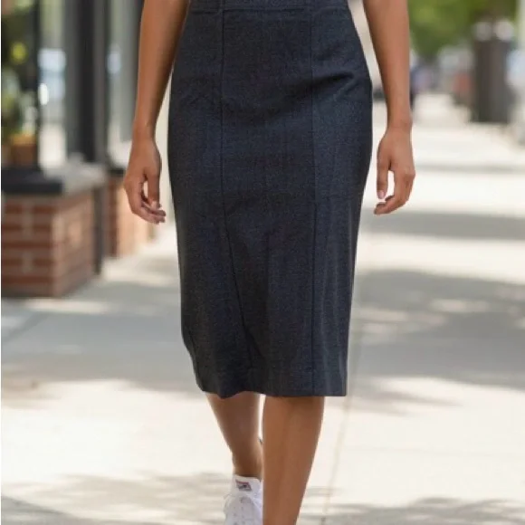 AG Adriano Goldschmidt size small Charcoal Black Knit Pencil Skirt - Picture 3 of 4